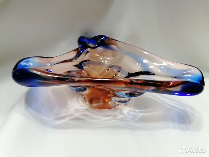 Ваза цветное богемское стекло, Frantisek Zemek