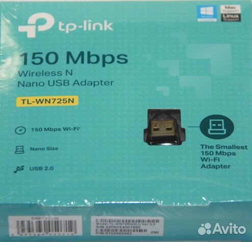 Wi-Fi адаптер TP-link TL-WN725N