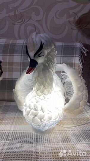 Светильник ручной работы «Лебедь»