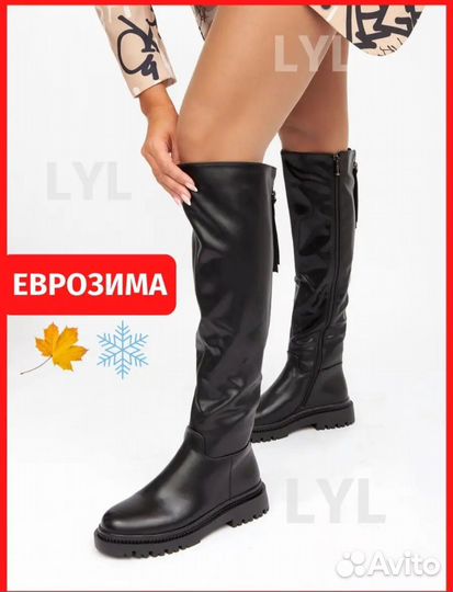 Сапоги зимние ботфорты