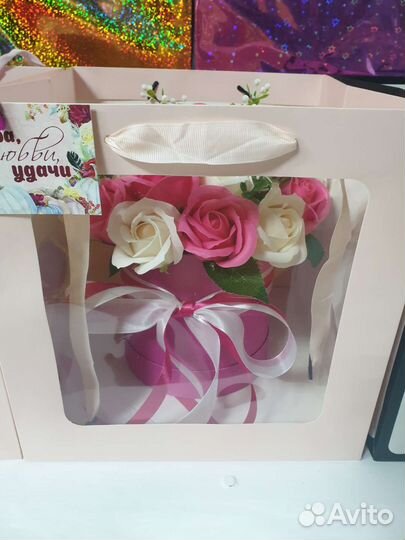 Букет цветов из мыльных роз