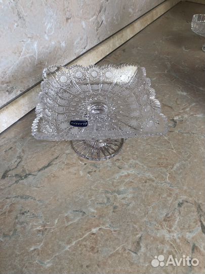 Хрустальная ваза чехия