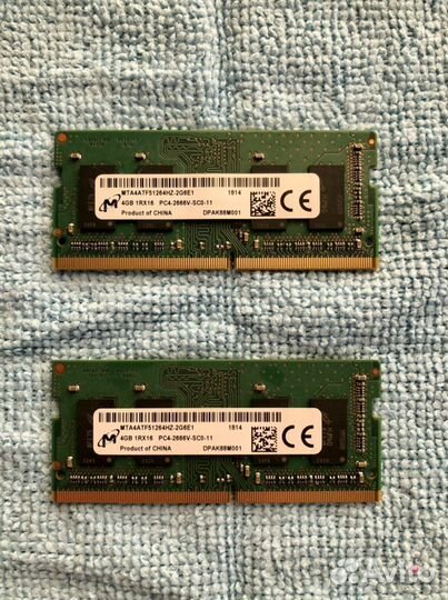 Оперативная память для ноутбука ddr4 4gb x2 Micron