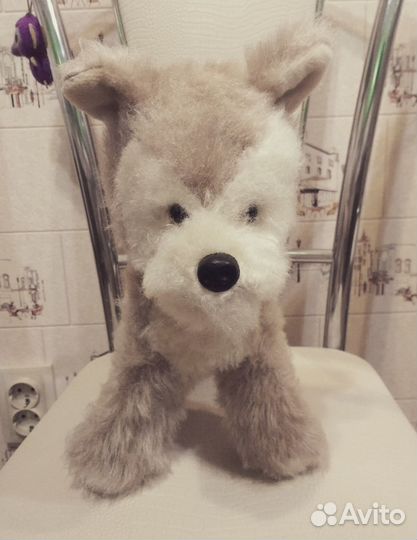 Мягкая плюшевая игрушка Собака, редкая СССР, 1970