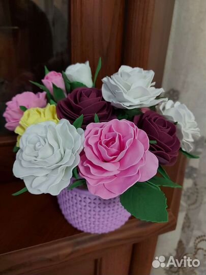 Букет роз из фоамирана
