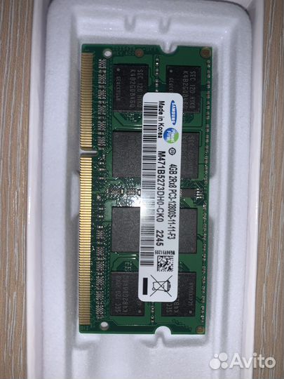 Оперативная память Samsung DDR3 1600 MHz 4 гб