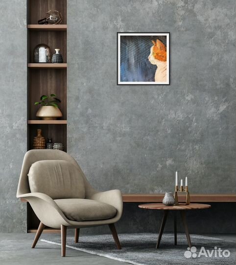 Рыжий кот картина маслом