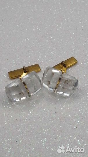 Запонки СССР Бижутерия Хрусталь