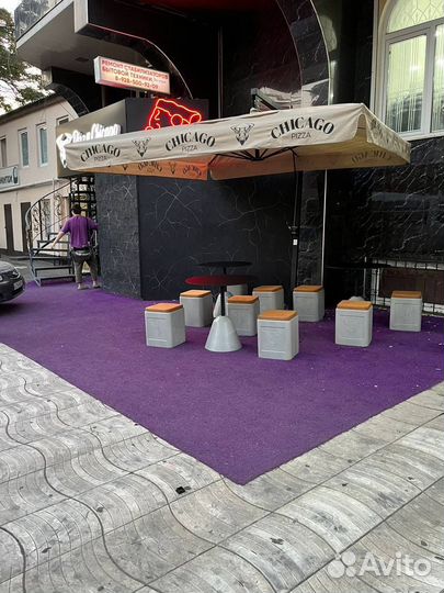 Металлический зонт. Уличный зонт 3х3. Боковой зонт