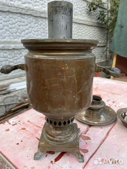 Самовар на дровах старинный