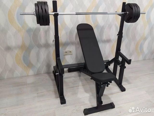 Стойка для штанги + скамья для жима