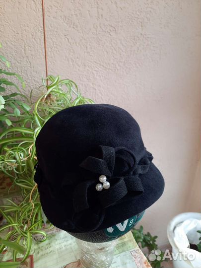 Шляпа женская велюр