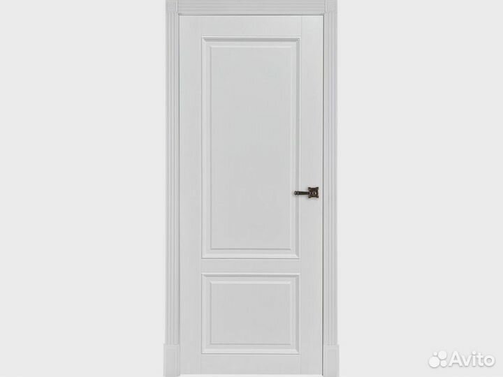 Межкомнатная дверь эмаль Классик-4 белая глухая