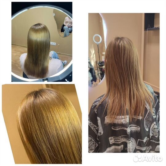 Прикорневой объем волос, кератин, ботокс