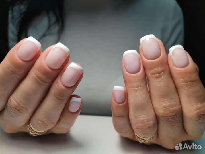 Маникюр с укреплением педикюр наращивание