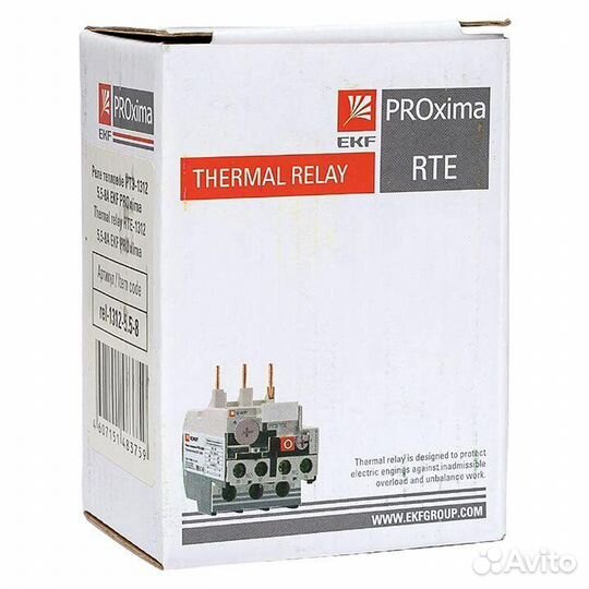 Реле тепл. ртэ 1312 5.5-8А EKF rel-1312-5.5-8