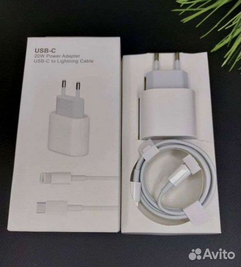 Блок быстрой зарядки iPhone 20w + шнур