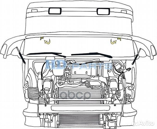 Кронштейн решетки кабины scania 318250 HD-parts