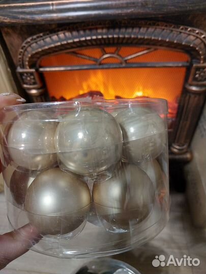 Набор елочных игрушек.стекло