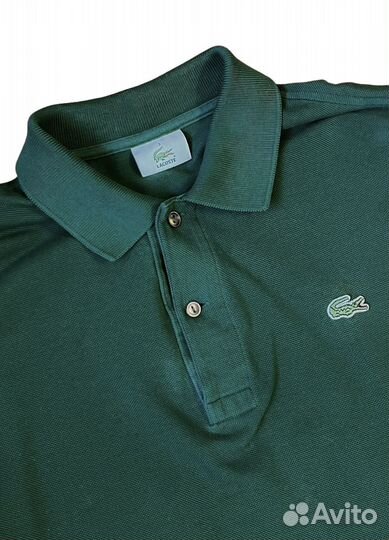 Polo Поло Lacoste мужское S длинный рукав зеленое