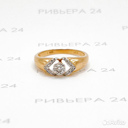 Золотое кольцо с бриллиантами 585 проба вес 2,26