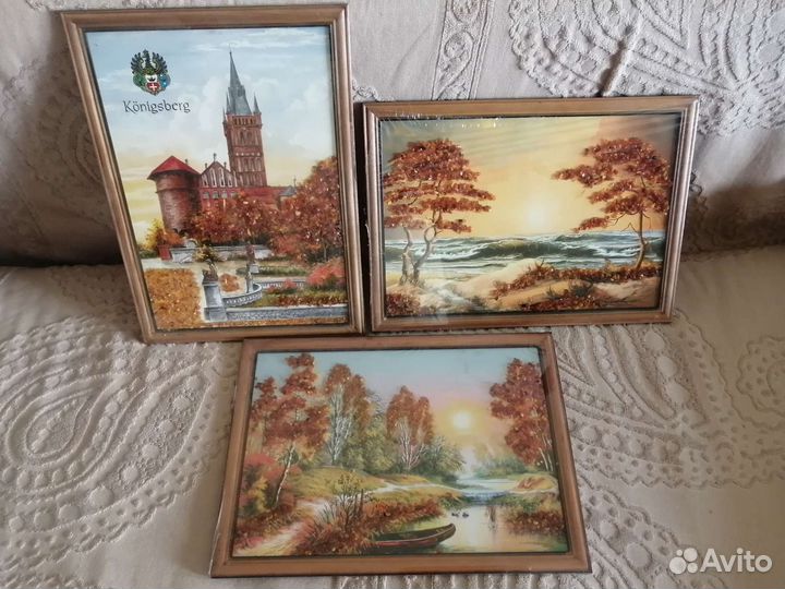 Картина с янтарём