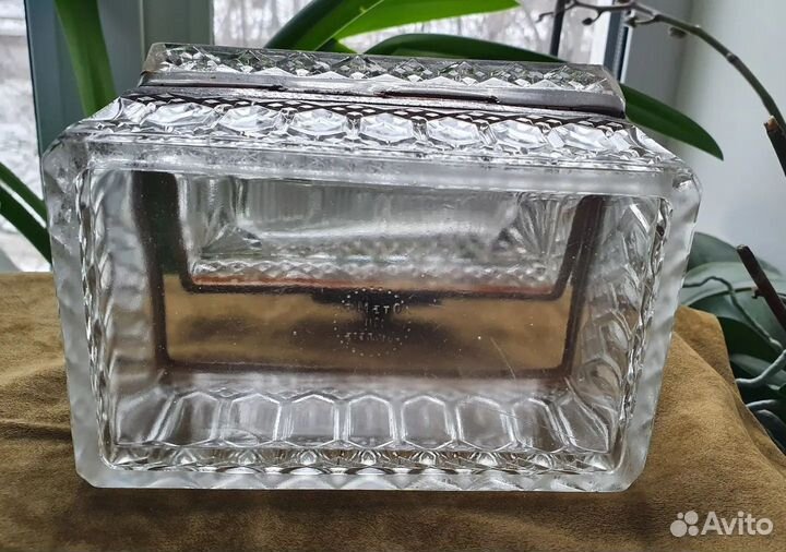 Шкатулка чайница стекло клеймо