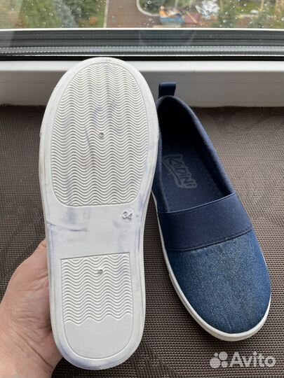 Слипоны школьные для девочки