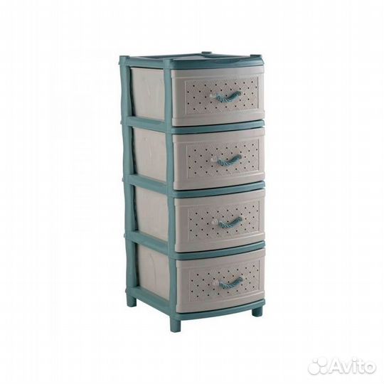 Комод Элластик с фасадом 495х395х860мм Сетка голуб