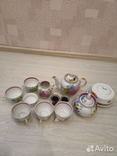 Чайный сервиз СССР, фарфоровый