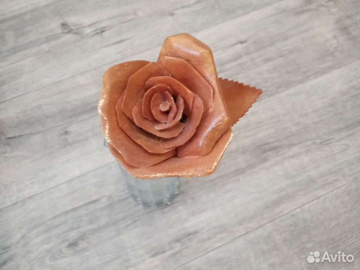 Роза из дерева ручная работа