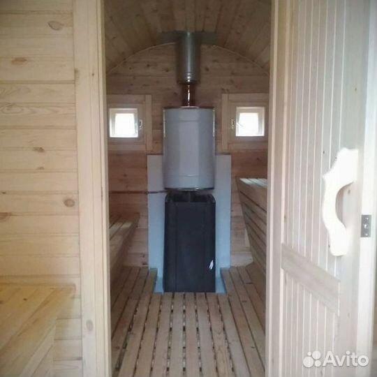 Мобильная баня бочка 4 м