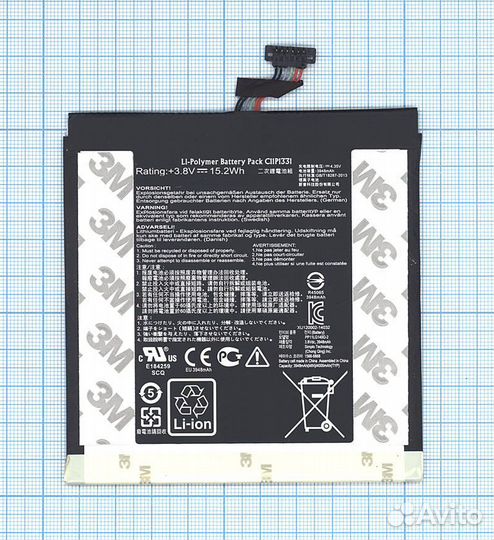 Акб C11P1331 Asus FonePad 8 FE380CG 3.8V 15.2Wh