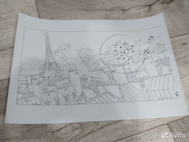 Раскраска леди-баг и супер-кот