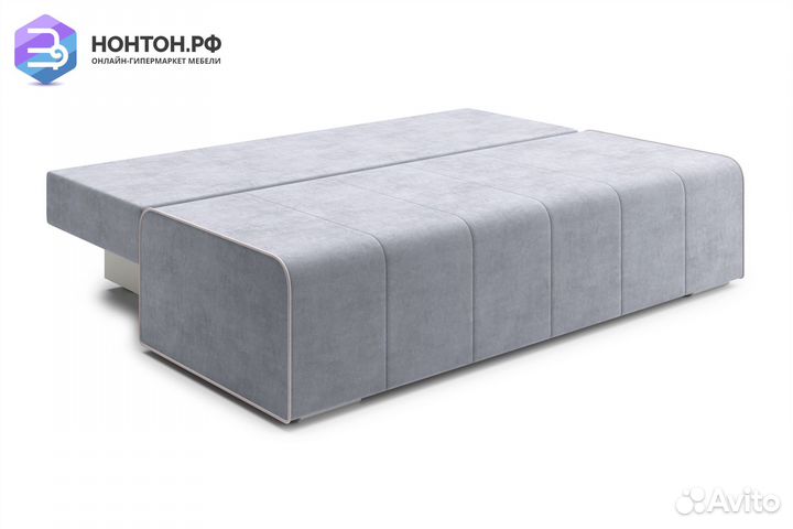 Диван еврокнижка Лестер серый