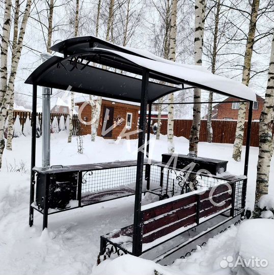 Беседка с мангалом