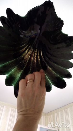 Хрустальная салатница гусь-хрустальный