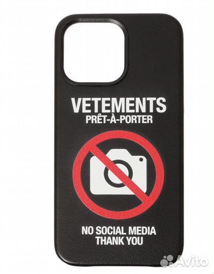 Чехол vetements no social media thank you