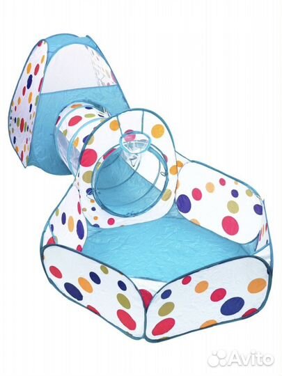 Новая детская палатка с тунелем и сухим бассейном