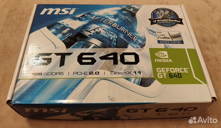 Видеокарта MSI GT640 низкопрофильная
