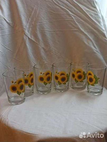 Стаканы, рюмки, фужеры,бокалы по 6 шт