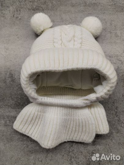 Шапочка Журавлик 38-40 р. для новорожденных