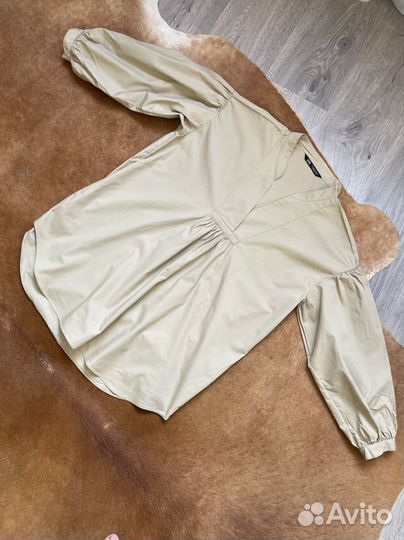 Хлопковая рубашка zara