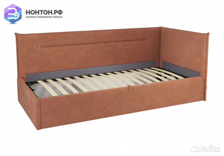 Кровать Альба 0.9 м оранжевая