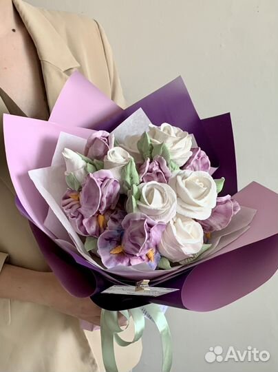 Съедобные букеты из зефира