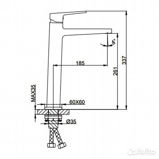 Смеситель для раковины faop A1009-2