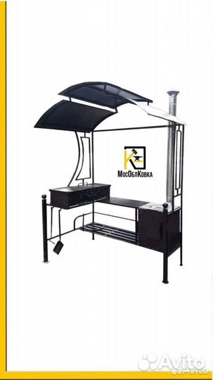 Кованые мангалы с крышей