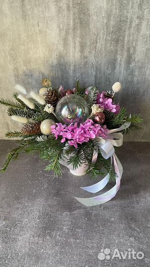 Новогодний букет из нобилиса