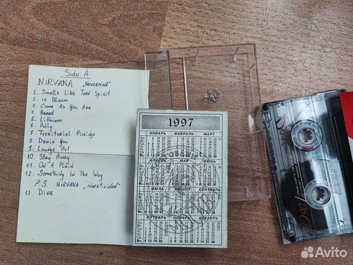 Аудиокассета сборник рок-хитов Metallica и Nirvana