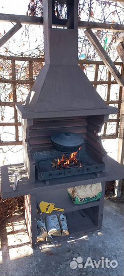 Мангал-печь. Гриль зона